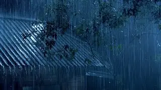 Fall Asleep Fast in Under 5 Minutes with Terrible Rainstorm & Strong Thunder Sounds on Forest House
