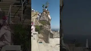 View Gunung merapi di Tebing breksi Yogyakarta