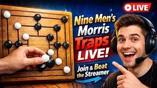 🔴CRAZY Nine Men's Morris Traps LIVE: Join & Beat the Streamer | #millsgame | #viralvideo