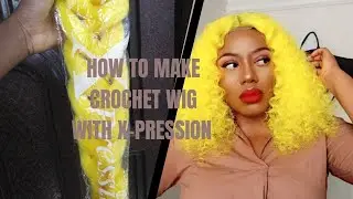 How to make crochet wig with x-pression from stratch. #crochetwig #expression #foryou #wigs #goviral