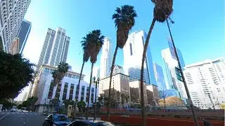 DTLA broadway downtown los angeles 3D 360 VR virtual tour city drive LA streets traffic buildings 5K