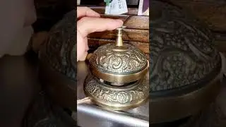 🟢MOST SATISFYING SOUND COPPER FINISHED VINTAGE BELL #shorts #short #copper #satisfying #bell #fun
