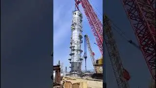 A 1000-ton crawler crane is spectacular. # Mechanical # Crawler crane # Working