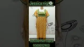 Branded cotton nighty Rs.200 full video check the description #jessica#nighty#cottonnighty
