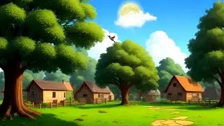 Animated Cartoon Background Video | Animated Village Background Video | Realistic Nature Background
