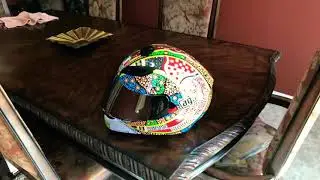 AGV K3 SV Valentino Rossi Шлем Dreamtime с хромированным козырьком