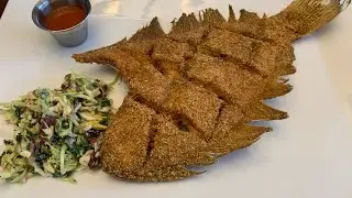 How To Fry Whole Flounder #flounder #friedfish #coleslaw