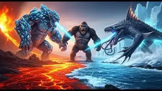 King Kong vs. Mega Troll vs. Sea Eater: Fire and Ice | The Clash of Legends