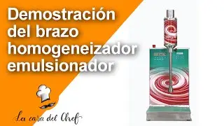 Demostraci&oacute;n del brazo homogeneizador y emulsionador con cremas y l&iacute;quidos
