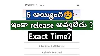 IIIT List Phase1 Rgukt Ap 2019