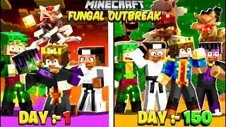 PART 3 - 100 Days In FUNGAL OUTBREAK WORLD in Minecraft 😰