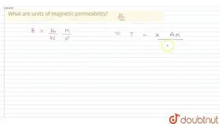 What are units of magnetic permeability?