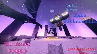 The Ender Dragon VS. Fake Witherzilla. | Java minecraft
