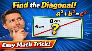 How to Find the Diagonal of a Rectangle | Pythagorean Theorem Explained Step by Step