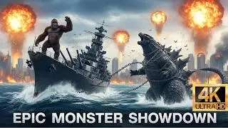 Hollywood-Style Monster Rampage: King Kong Battles Godzilla 🌊🏙️