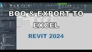 #revithacks Cara Cepat Mengatur Material Take Off dan Export ke Excel 2024
