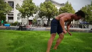 Freerunning in Harlingen bij V&K-Stenen Man