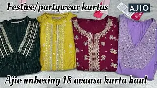 💕Ajio haul || Ajio Anarkali kurta haul || avaasa kurtas || festive/partywear || must try💕