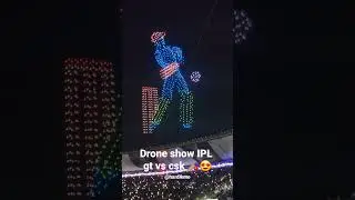 drone show - #IPL - #gt vs #csk #drone #amazing #cricket #cricketlover #india