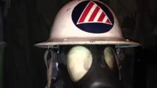 WW2 Civil Defense Helmet + Gas Mask