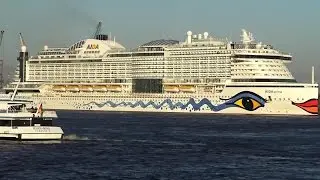 AIDAprima  -  Wendeman&ouml;ver im Hamburger Hafen  -  Zeitraffer