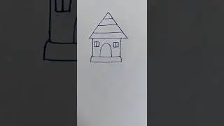 house drawing #housedrawing #drawing #satisfying #painting #asmr #relaxing #youtubeshorts