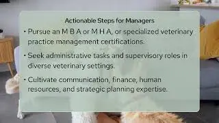 How To Prepare For Veterinary Management Careers?