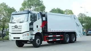 FAW 6x4 350HP 20CBM Rear Loading Garbage Compactor Truck