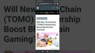 New TomoChain (TOMO) Partnership Boost Blockchain Gaming? #shorts #crypto #tomochain #blockchaingame