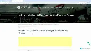 How to Add Merchant in User Manager User Roles and Groups