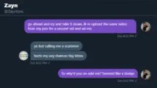 ZaynSzn забанен на Twitch и угрожает удалить мое видео (полные личные сообщения в Twitter)