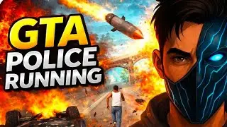 GTA POLICE RUNNING 😱 | Missile Attack 🔥 Extreme Gameplay#GTA#GTAPolice#GTARunning