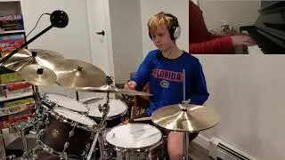 Jingle Bell Rock - Joe Beal (Piano AND Drums Cover) | Elliots Drum Covers