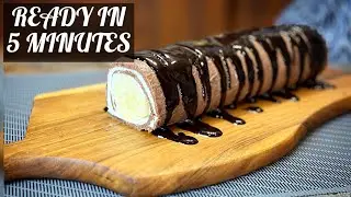 You Won&rsquo;t Believe This Banana Roll Takes Just 5 Minutes! 😍🍫 