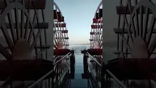 Twin Paddlewheels On The Mississippi River #mississippiriver #paddlewheel #boat #travel #ship