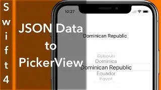 JSON Data into PickerView (Swift 4 + Xcode 9.0)