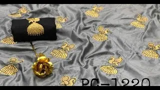 sana silk saree with embrordery blouse || new blouse designe 2018