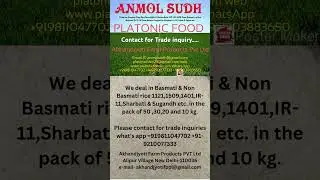 Contact for trade inquiry #basmatirice #nonbasmatirice #platonicfooda #bollywood #rice