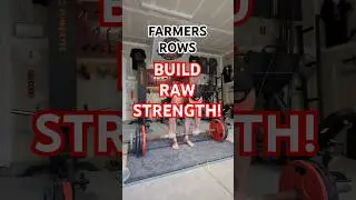 325x4 &bull; Axle Bar Farmers Rows #grip #strength #dadbod #garagegym