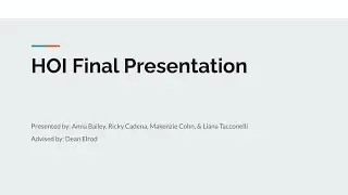 2021 RBJCE HOI Solar Senior Design Final Presentation