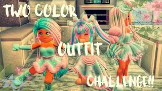 TWO Color Outfit CHALLENGE in Royale High! | ft. &bull;Boba Stxr&bull; and Via!