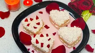 Eggless Rose milk cake Recipe | Valentines Day special mini rose milk cake |No food color, milkmaid