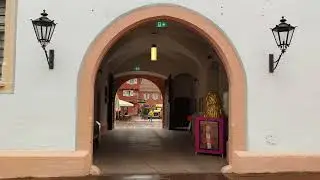 A rainy day in a beautiful German town. Ettlingen. Old Europe. 2023