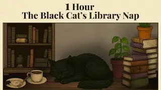 1 Hour Ambience Video &mdash; The Black Cat&rsquo;s Library Nap