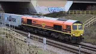 Trains on the ECML late January 2026
