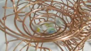 3 Track Copper Rolling Ball Sculpture Marble Run