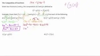 Composition of Functions, Example 1