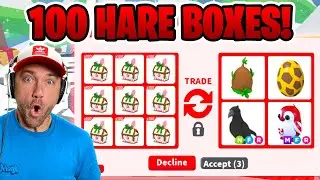 We Trade 100 HARE BOXES in Adopt Me Winter Update!
