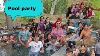 Again pool party 🤩Desi swimming pool #masti #familyvlog #poolparty #villagelife
