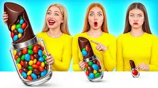 Большая, Средняя или Маленькая Тарелка Челлендж | Крутые Трюки с Едой от Candy DO